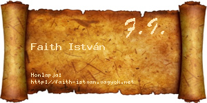 Faith István névjegykártya